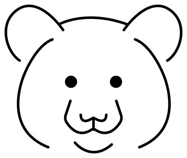 Bear Emoji coloring page image
