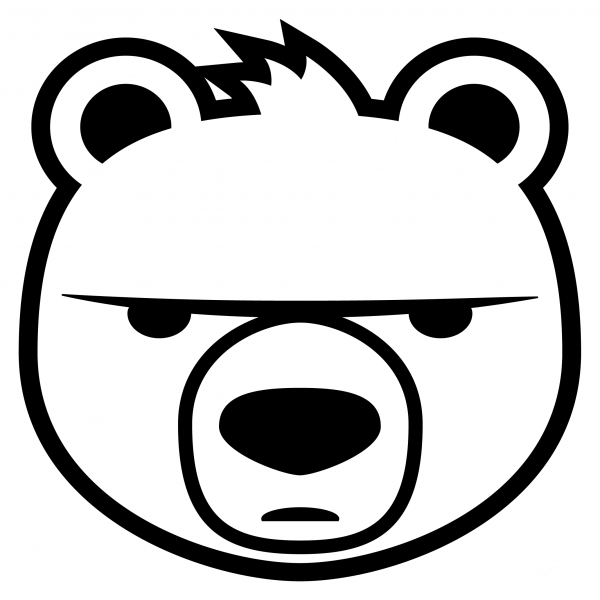 Bear Emoji coloring page image
