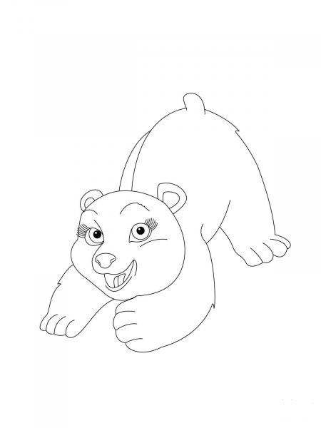 Bear Playing coloring page image