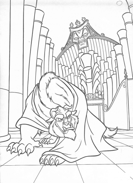 Beast and Maestro Forte coloring page image