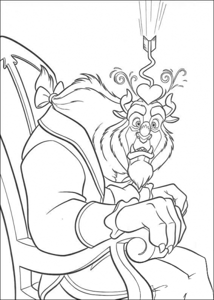 Beast Falling In Love  coloring page image