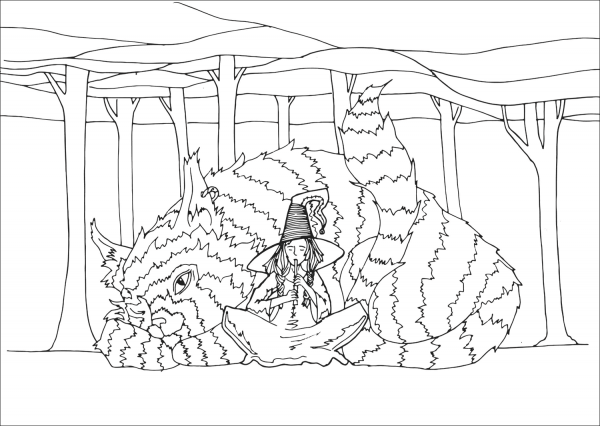 Beastmaster Witch coloring page image