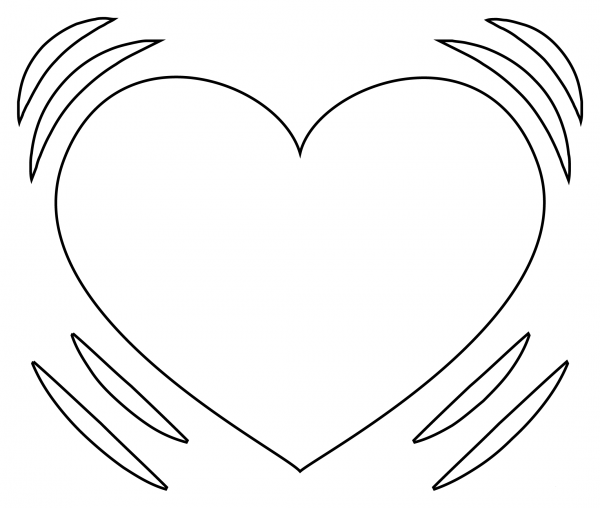 Beating Heart coloring page image
