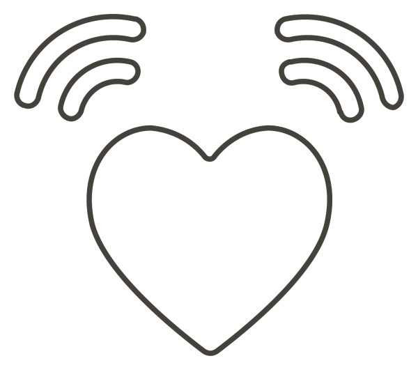 Beating Heart coloring page image