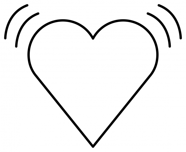 Beating Heart Emoji coloring page image