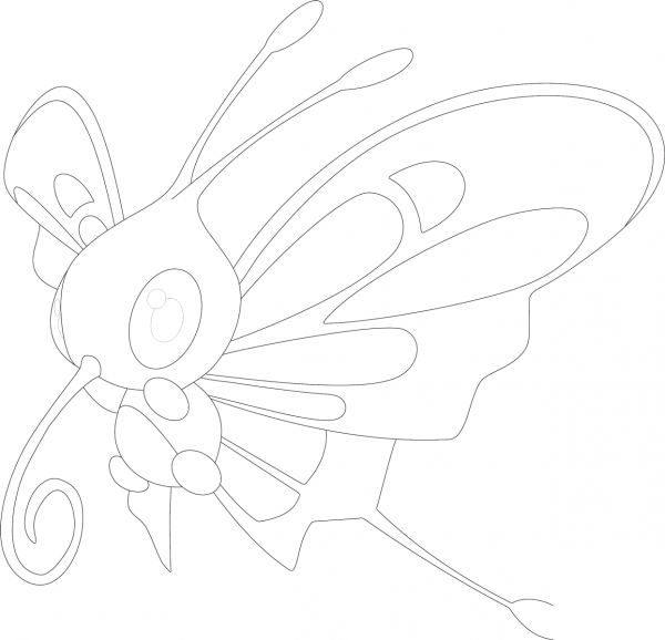 Beautifly coloring page image