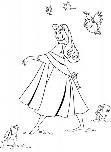 Beautiful Aurora coloring page image