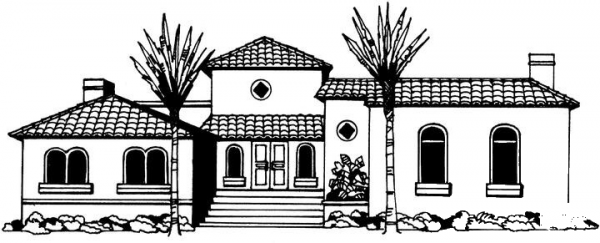 Beautiful Cottage  coloring page image
