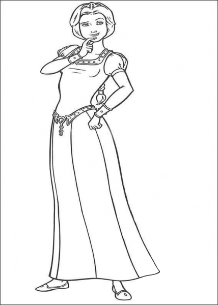 Beautiful Fiona  coloring page image