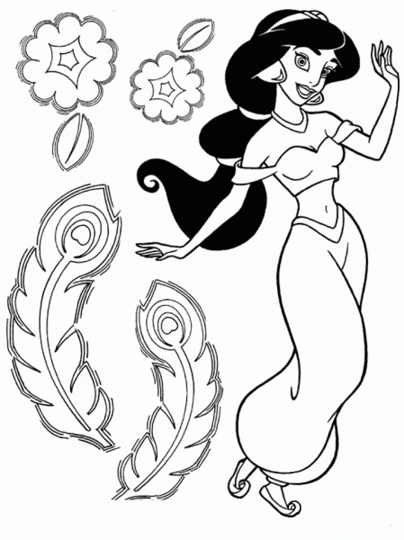 Beautiful Jasmine  coloring page image