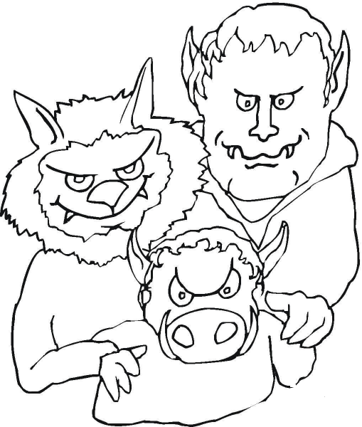 Beautiful Monsters  coloring page image