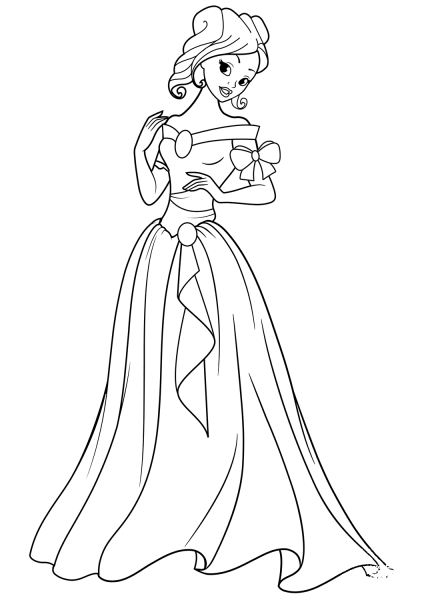 Beautiful Princess coloring page image