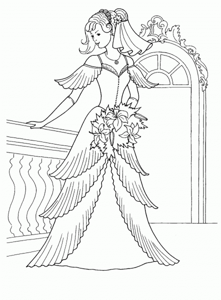 Beautiful Princess coloring page image