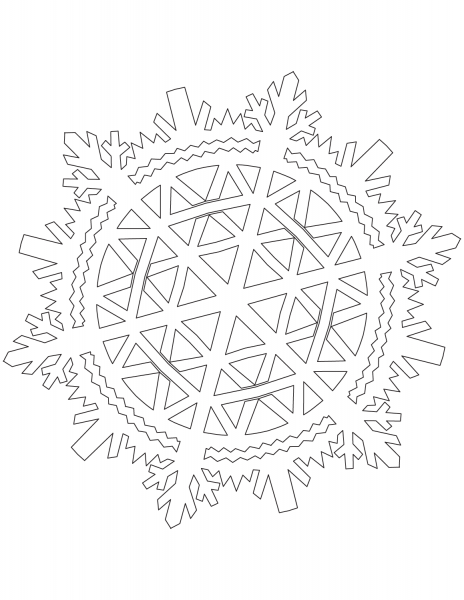 Beautiful Snowflake coloring page image