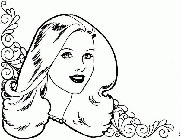Beautiful Woman coloring page image