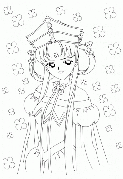 Beauty of Sailor moon coloring page image