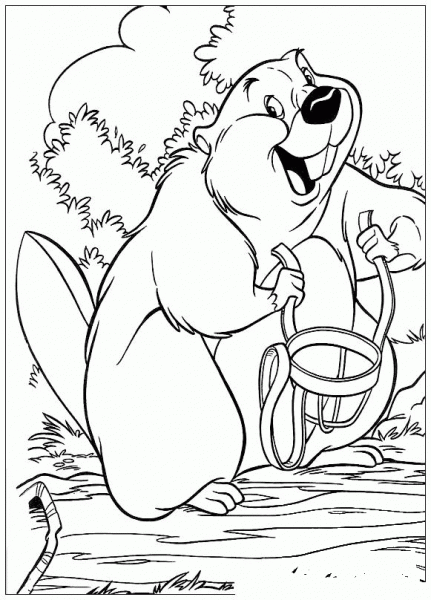 Beaver  coloring page image