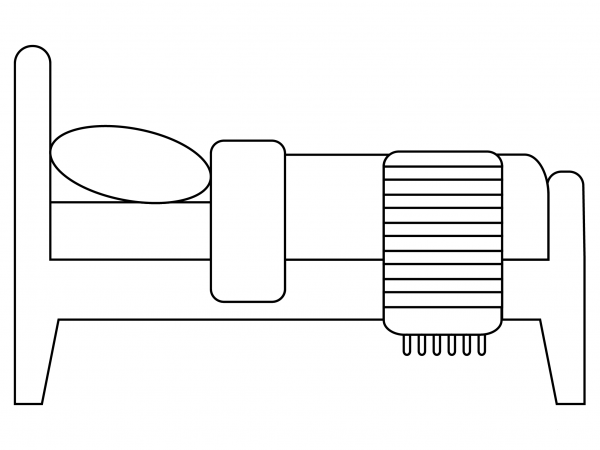 Bed coloring page image