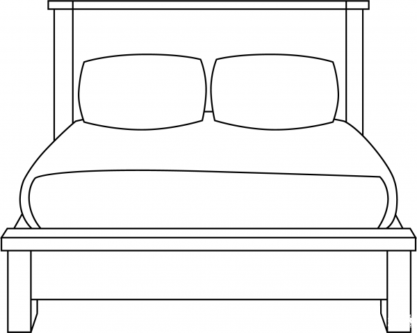 Bed coloring page image