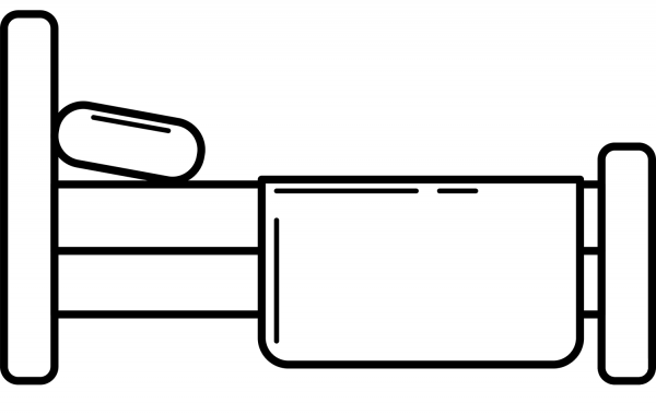 Bed coloring page image