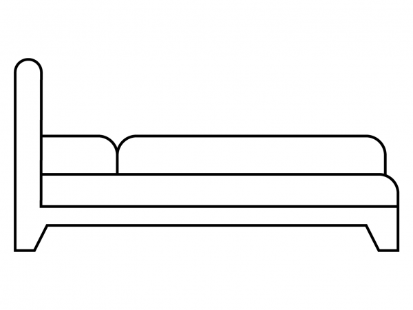 Bed Emoji coloring page image