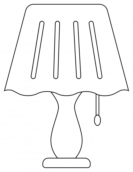 Bedside Lamp coloring page image