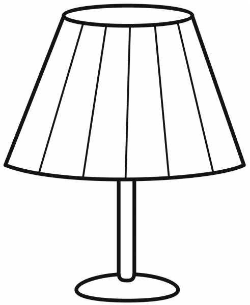 Bedside Lamp coloring page image