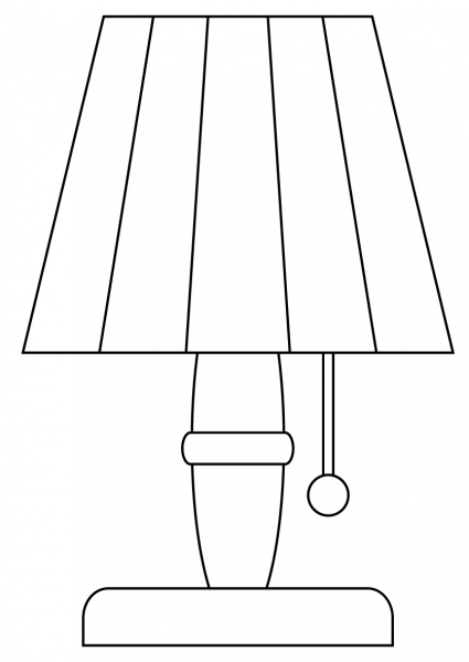 Bedside Lamp coloring page image