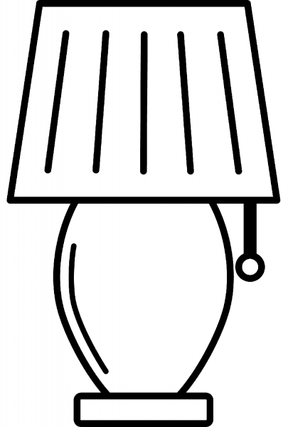 Bedside Lamp coloring page image