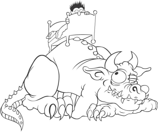 Bedtime  coloring page image