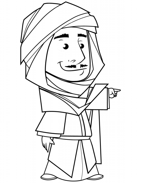 Beduin coloring page image