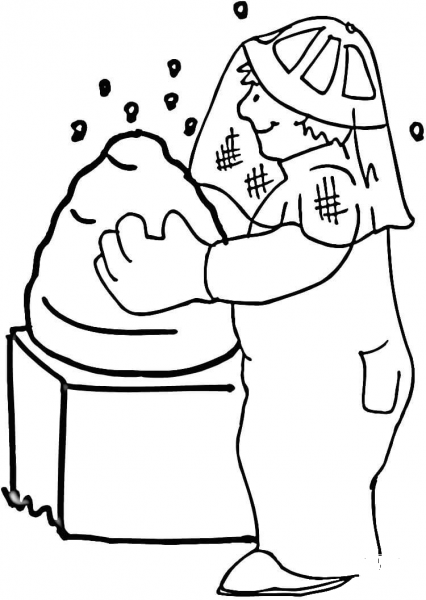 Bee Hive  coloring page image