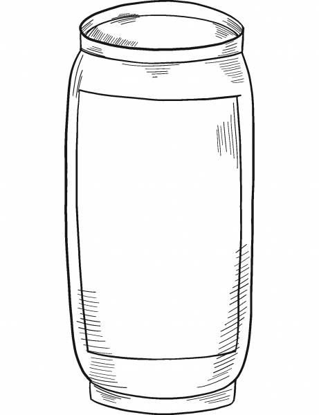 Beer Can coloring page image