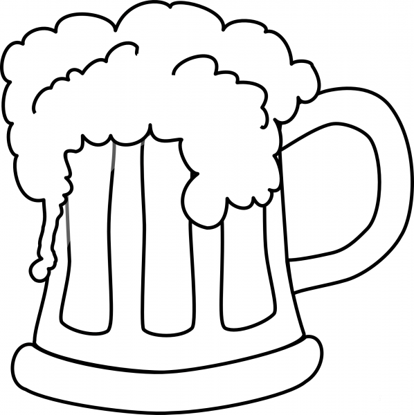 Beer Cup coloring page image