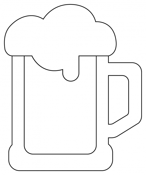 Beer Mug coloring page image