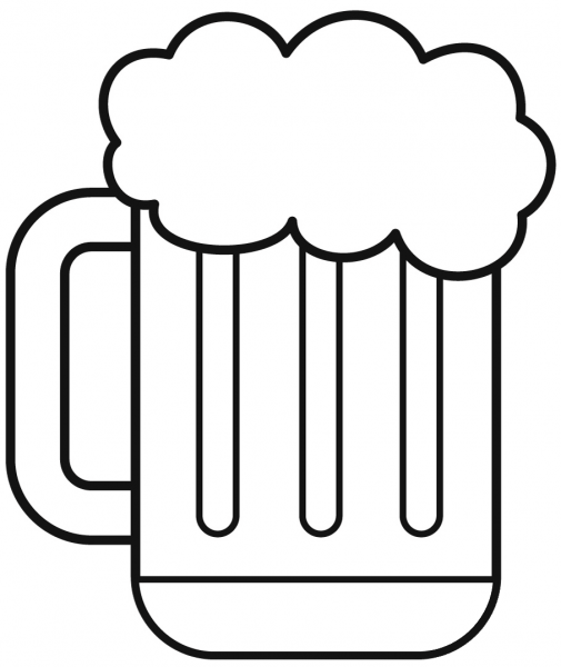 Beer Mug coloring page image