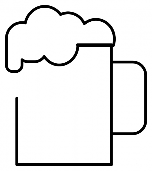 Beer Mug Emoji coloring page image