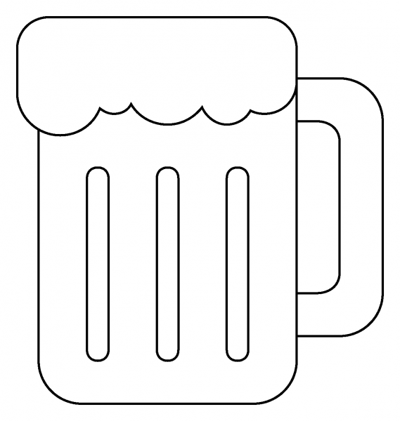 Beer Mug Emoji coloring page image