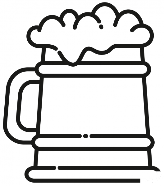 Beer Stein coloring page image