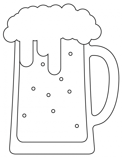 Beer Stein coloring page image