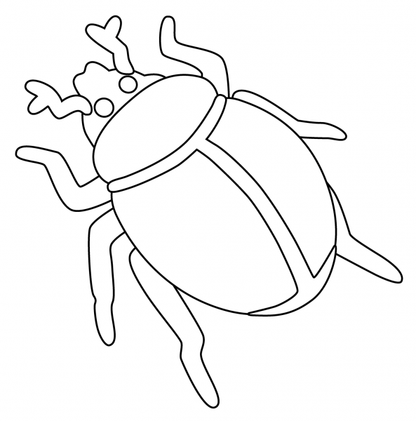 Beetle Emoji coloring page image