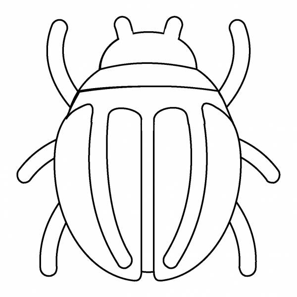 Beetle Emoji coloring page image