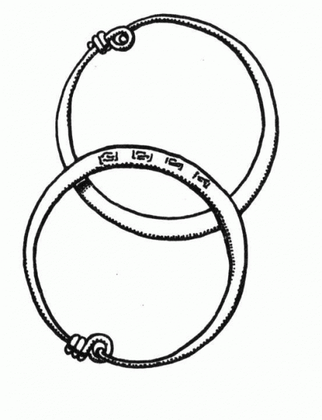 Two rings coloring page image