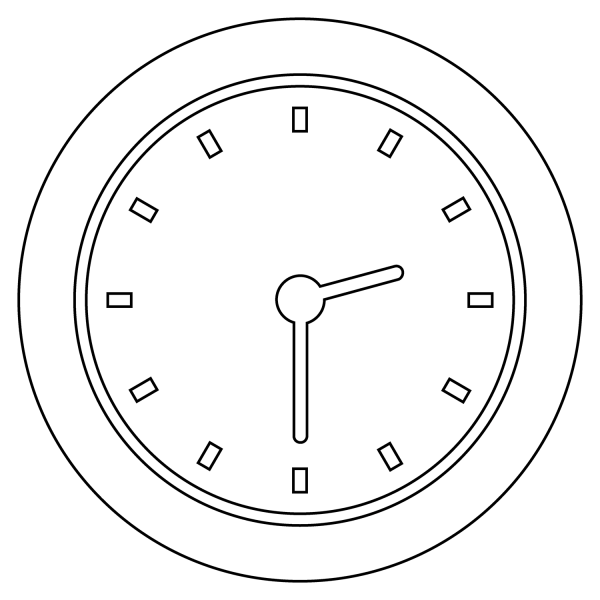 Two Thirty Emoji coloring page image