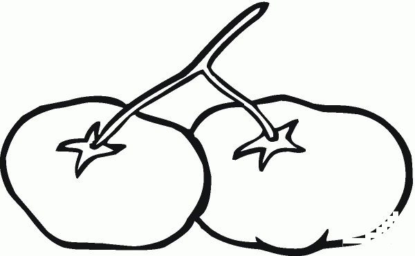 Two Tomatoes coloring page image