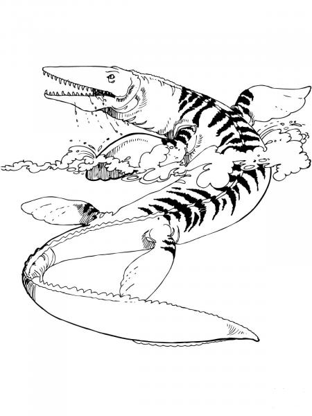 Tylosaurus Mosasaur coloring page image