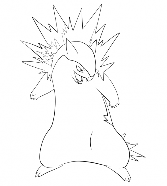 Typhlosion coloring page image
