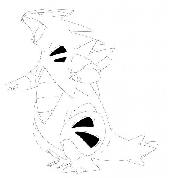 Tyranitar coloring page image