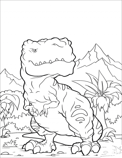 Tyrannosaurus coloring page image