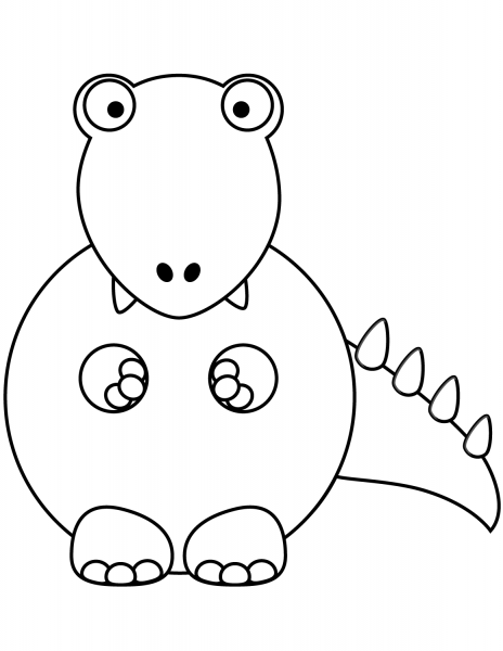 Tyrannosaurus coloring page image